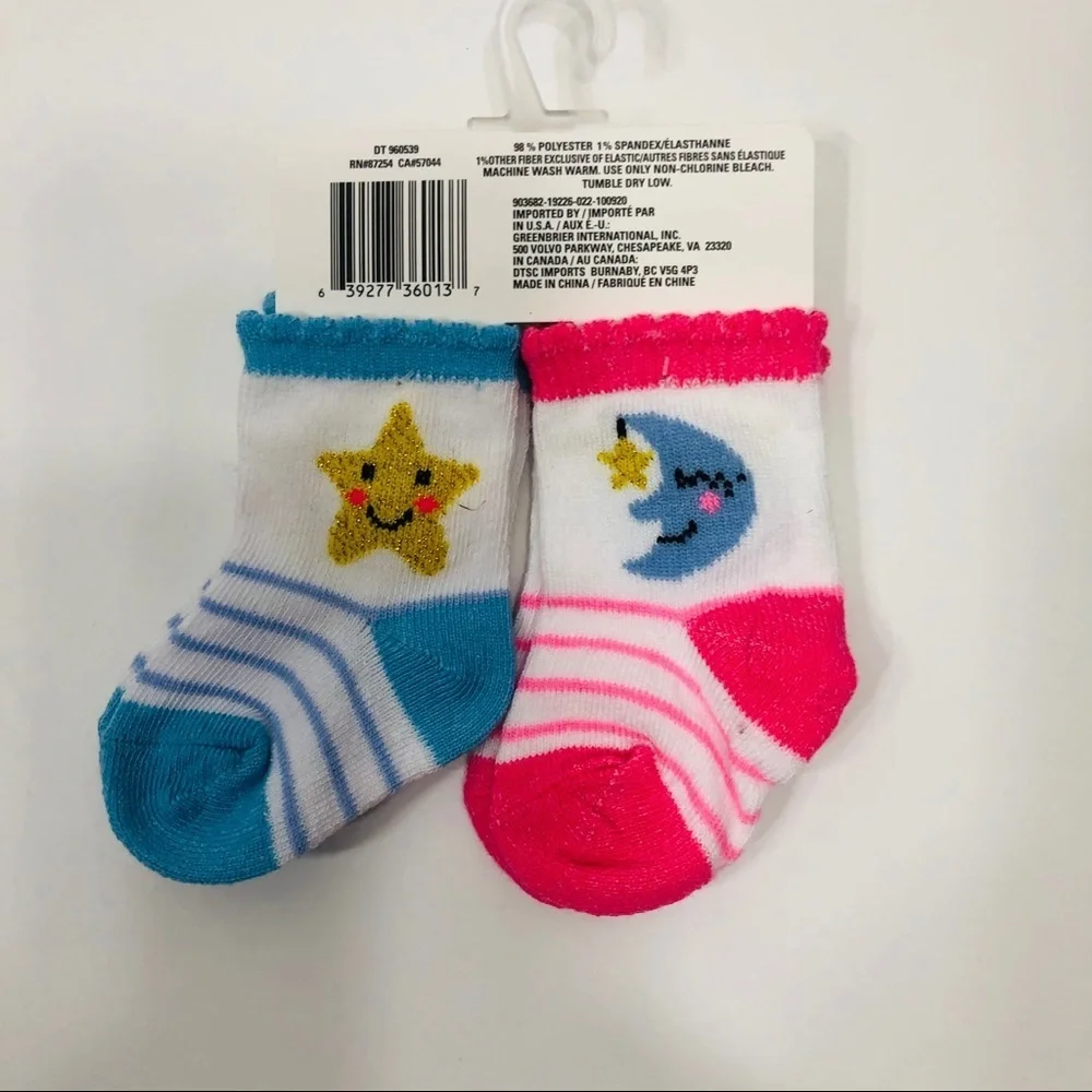“Angel of Mine” Two Pair Baby Socks